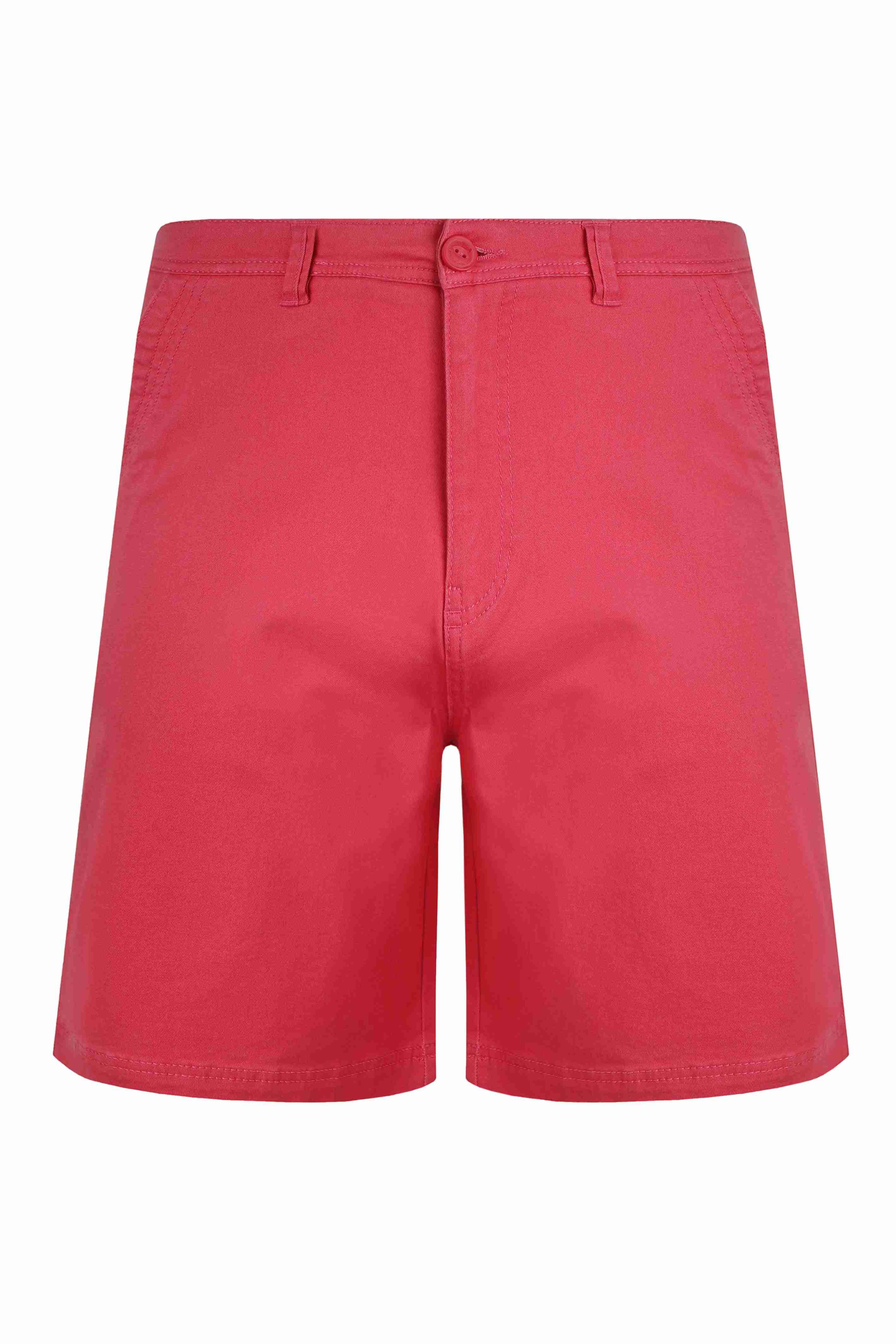 Rayburn Cotton Flat Front Shorts Dark Pink