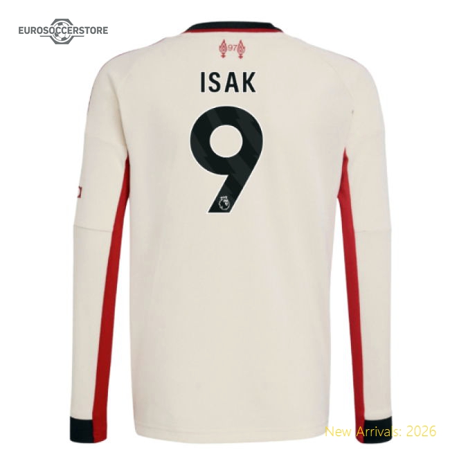 Non-toxic Liverpool Kids Isak Jersey 2025-2026 Moisture-wicking