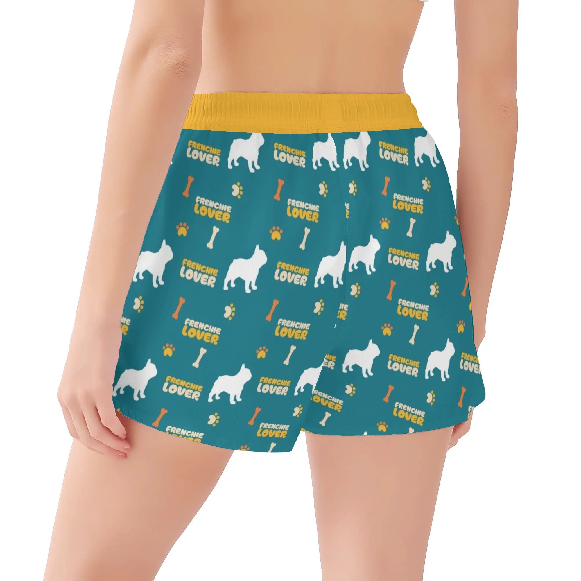 French Bulldog Lover Coco Womens Beach Shorts Cute Frenchie Fan Gear