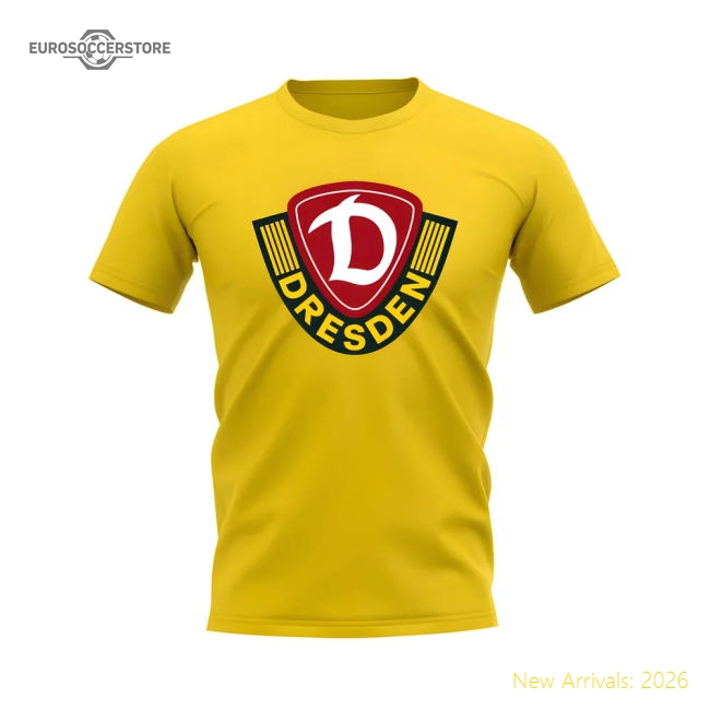 Match-Day Official Dynamo Dresden Badge T-Shirt (Yellow)