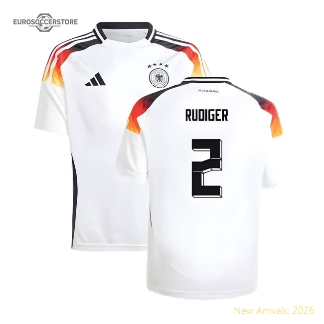 Child-friendly Football Team Kids Rudiger Jersey 2024-2025