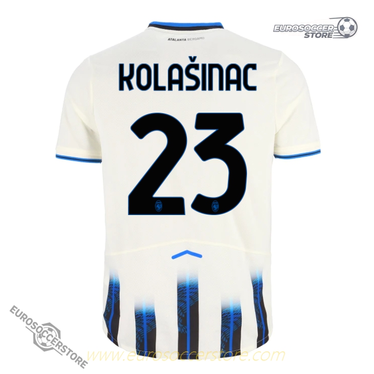 Atalanta's 25-26 Season Away Jersey Featuring KOLAŠINAC with Number 23