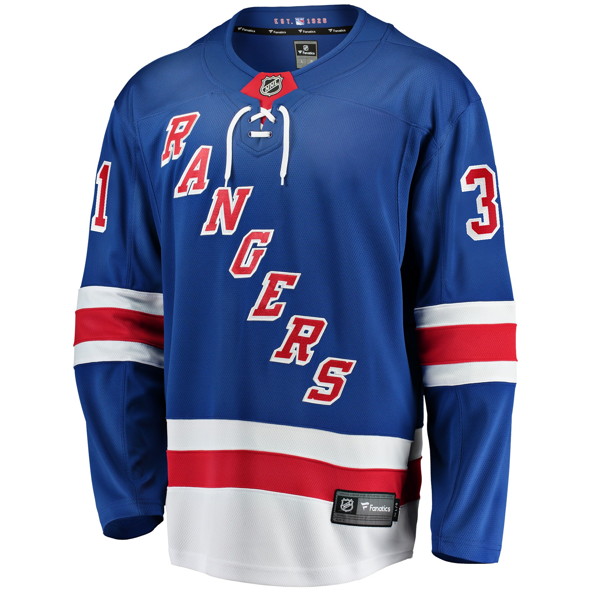[LK] Igor Shesterkin New York Rangers Home Breakaway Player Jersey - Blue