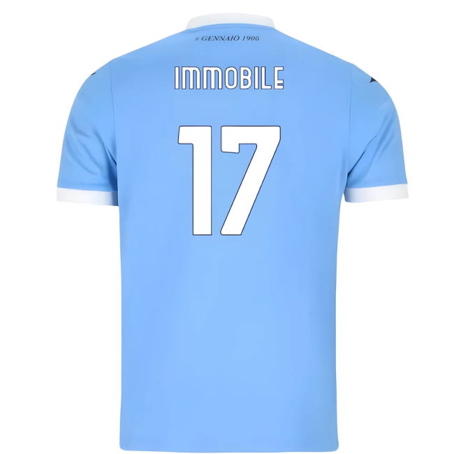 2025-2026 Lazio Home Modern Shirt (Immobile 17) Reinforced Seams