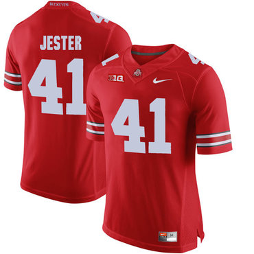 Men's OSU Ohio Red 2024 team authorized Hayden Jester #41 breathable
