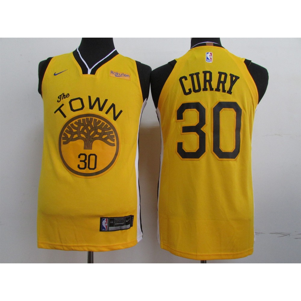 Golden State Warriors Stephen Curry30 Yellow Jersey - - Must-Have Jersey