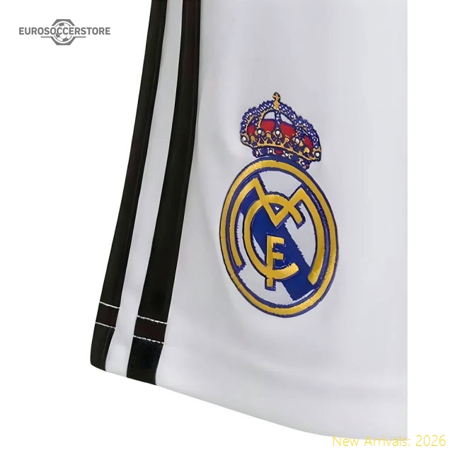 2025-2026 Real Madrid Home Shorts (White)