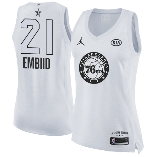 Nike 76ers White Joel Embiid #21 Jersey - Discounted NBA Fan Apparel