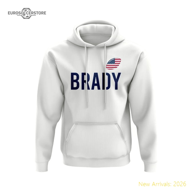 Top-grade Tom Brady United States Name Hoody (white) - Fan Collection