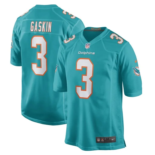 None Myles Gaskin Game Jersey - Aqua | NFL Player Jersey | NFL Footbal