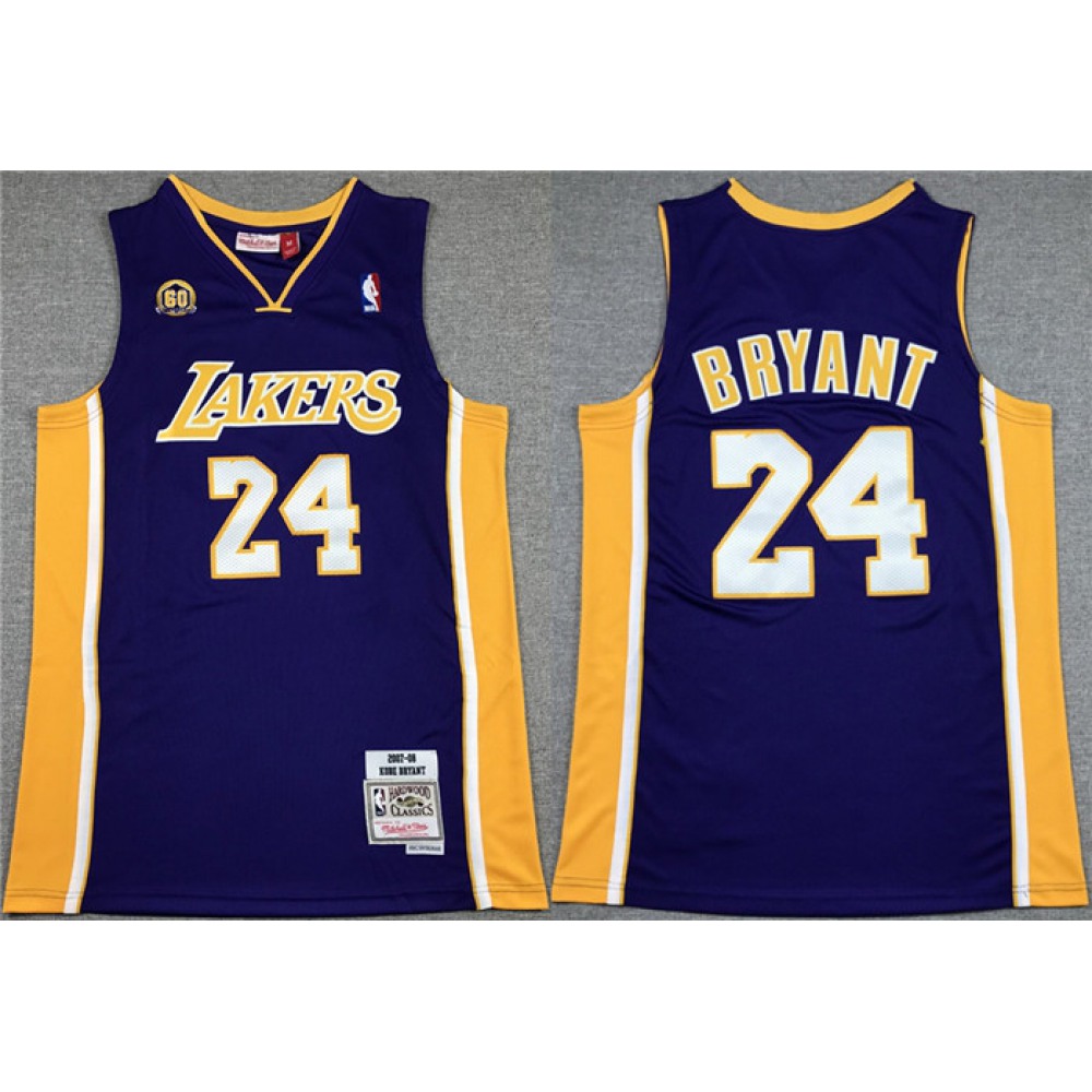 Affordable Men's LA Lakers #24 Kobe Purple Basketball Jersey
