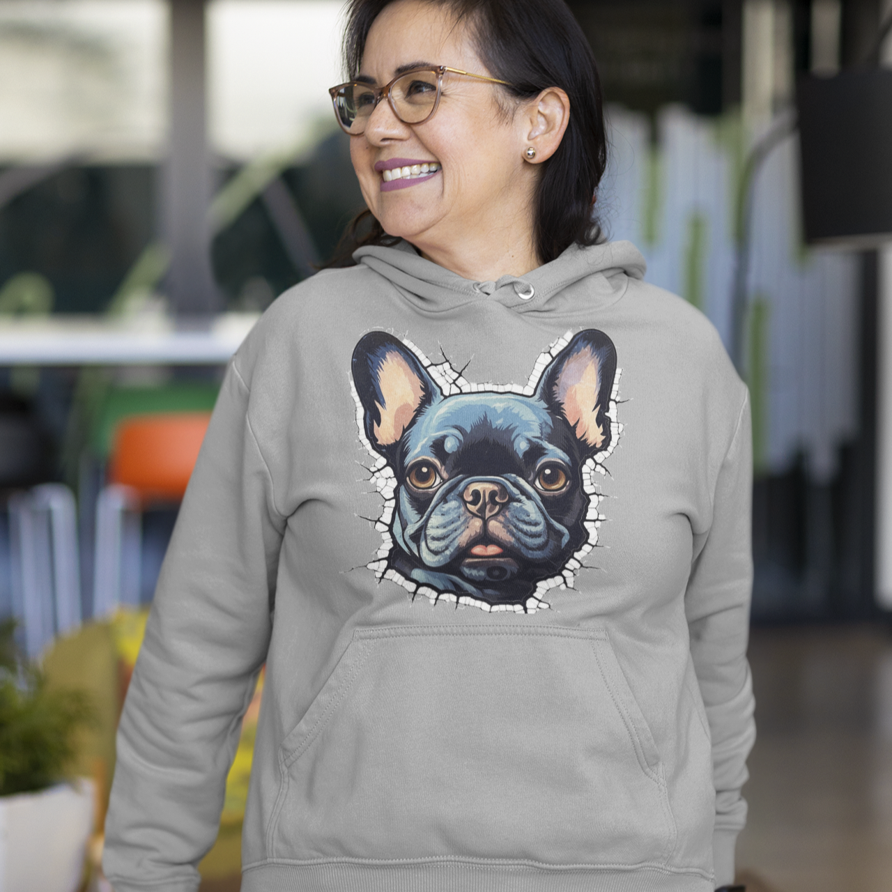 Everyday Frenchie Passion - Unisex Cotton Hoodie for Dog Owners Durable