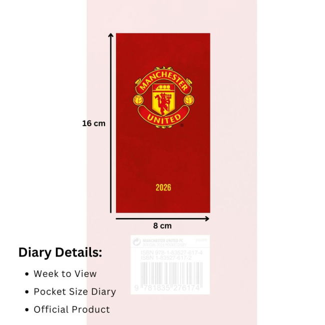 Women's Manchester United FC Slim Diary 2026