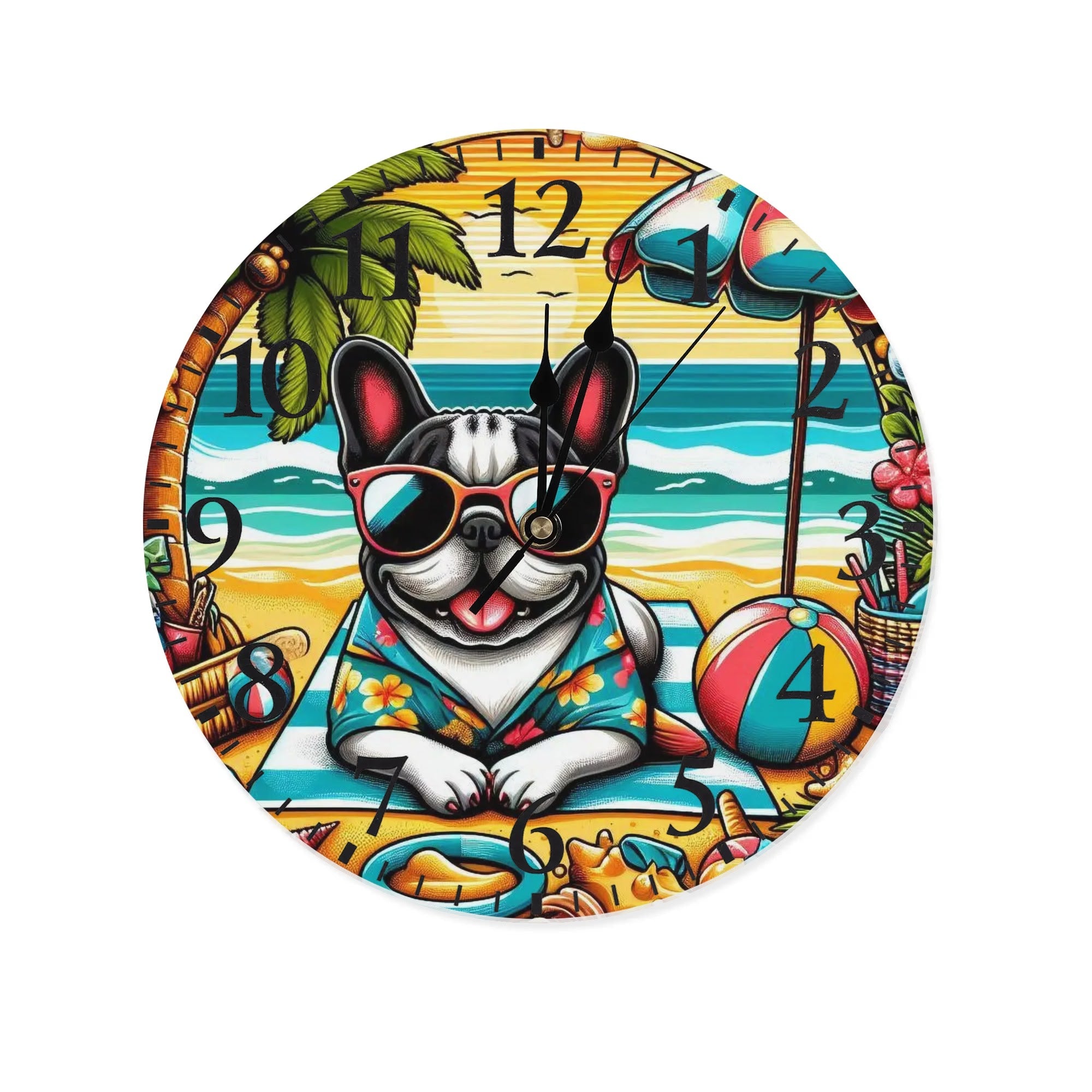 Cozy Aspen - Frameless Wall Clock for French Bulldog Lovers