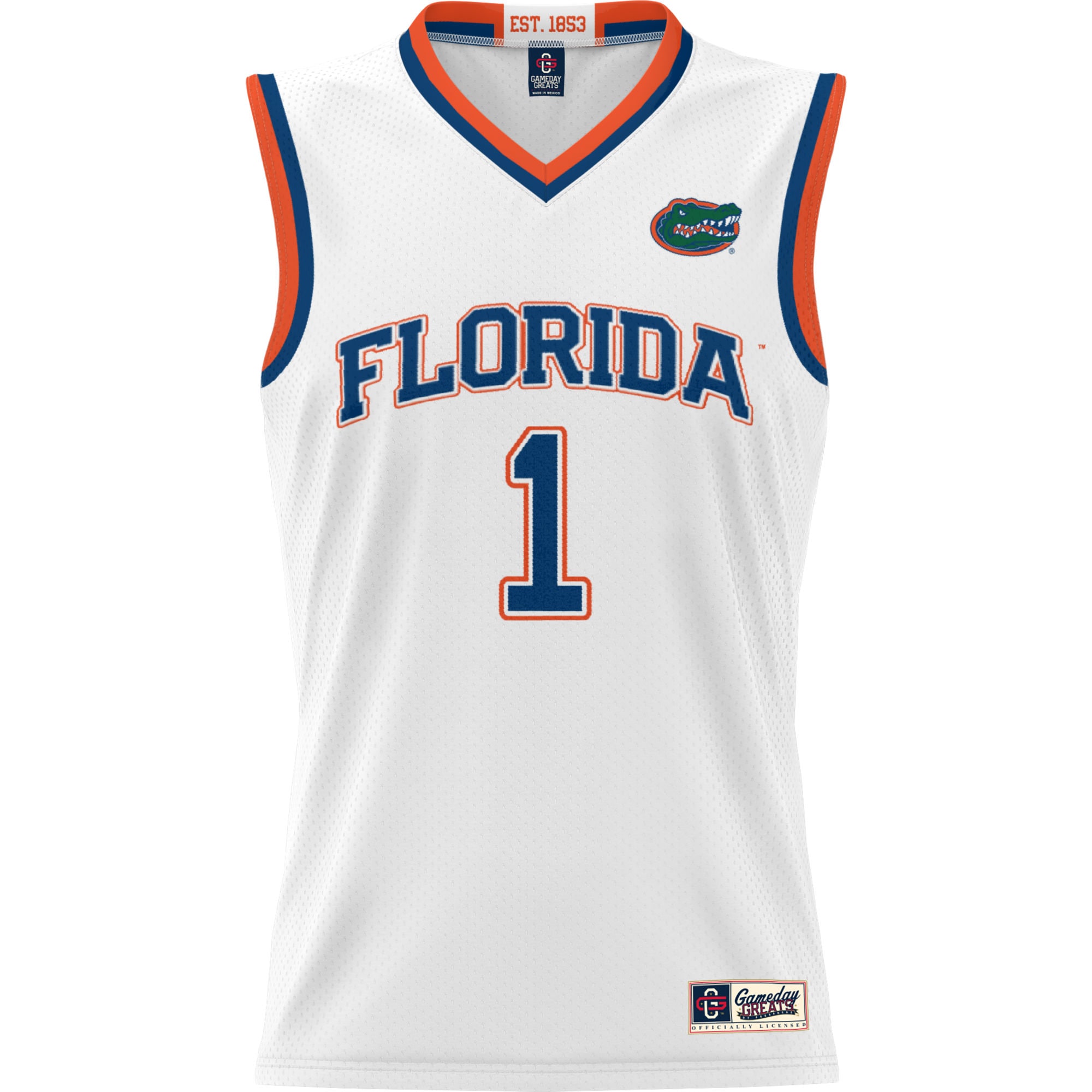 [DDG] Florida Gators GameDay Greats Youth Lightweight Basketball Jersey - White