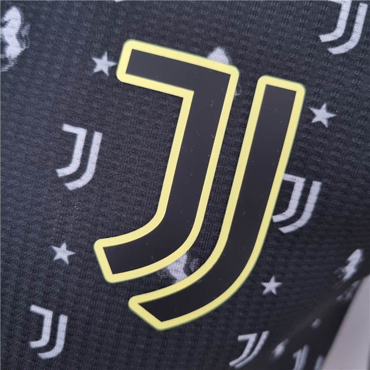 2223 Juventus Versace Black Soccer Jersey Football Shirt - Official
