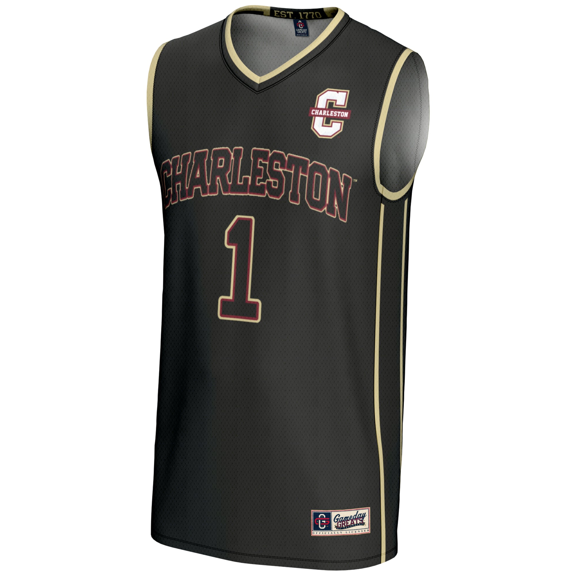 Charleston Cougars GameDay Greats Youth #1 Basketball Jersey - Black