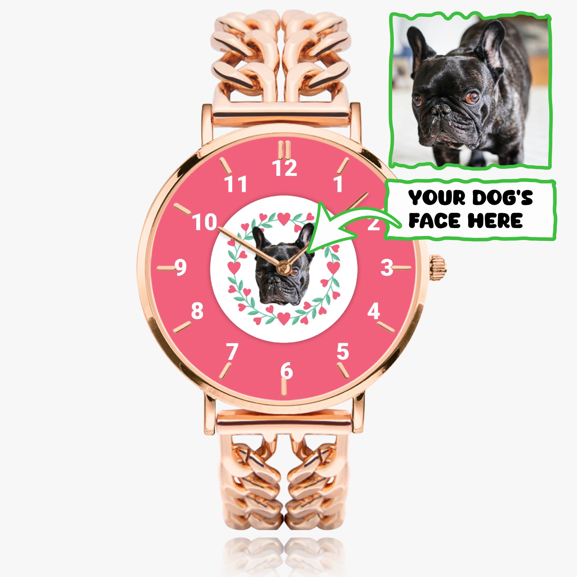 Rowdy - Personalized Chic Hollow Strap Watch for Frenchie Lovers