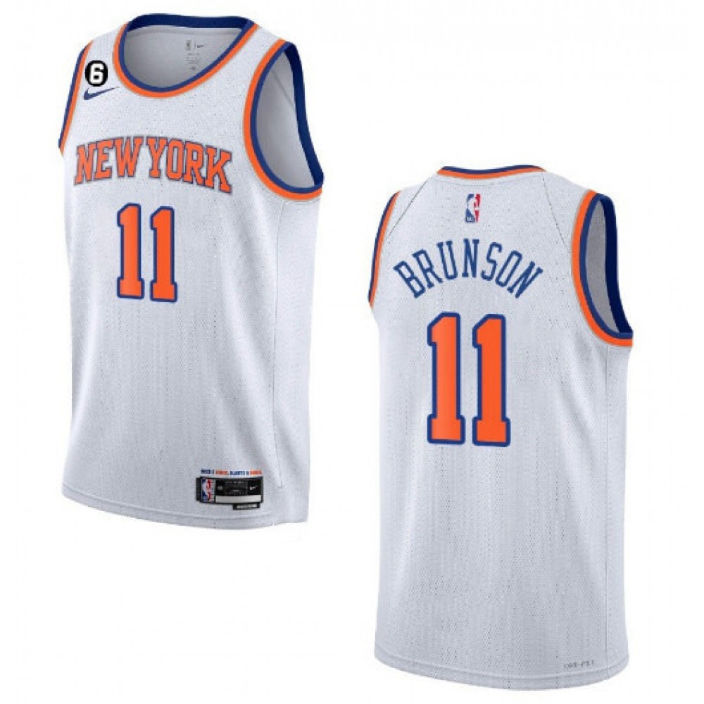 Performance Genuine Men's Knicks #11 Jalen White Basketball Jersey