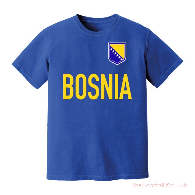 Bosnia National Team Text T-Shirt (Blue)