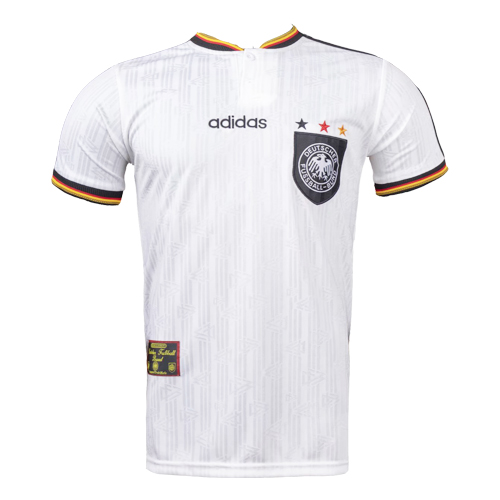 1996 WEST GERMANY RETRO HOME WHITE SOCCER SHIRT - Official Replica