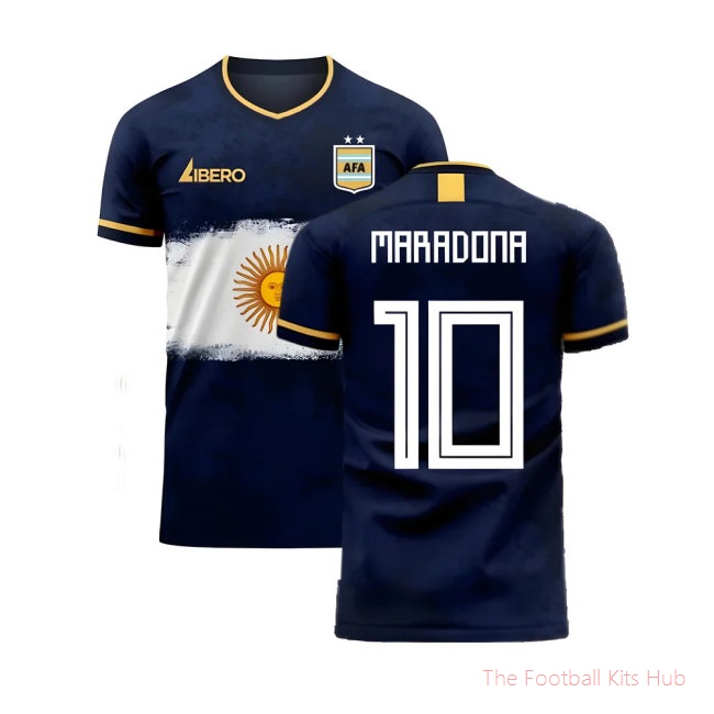 Argentina 2025-2026 Away Concept Football Kit (Libero) (MARADONA 10)