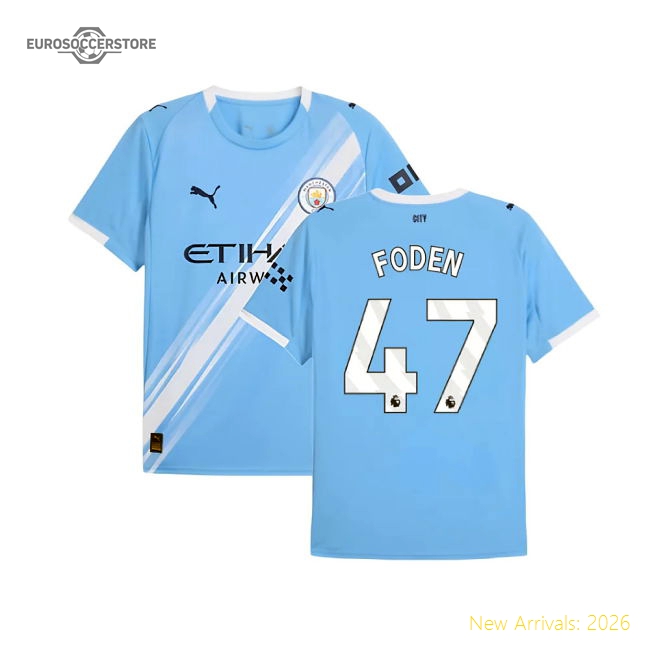 Superior 2025-2026 Man City Home Kit Foden 47 Performance