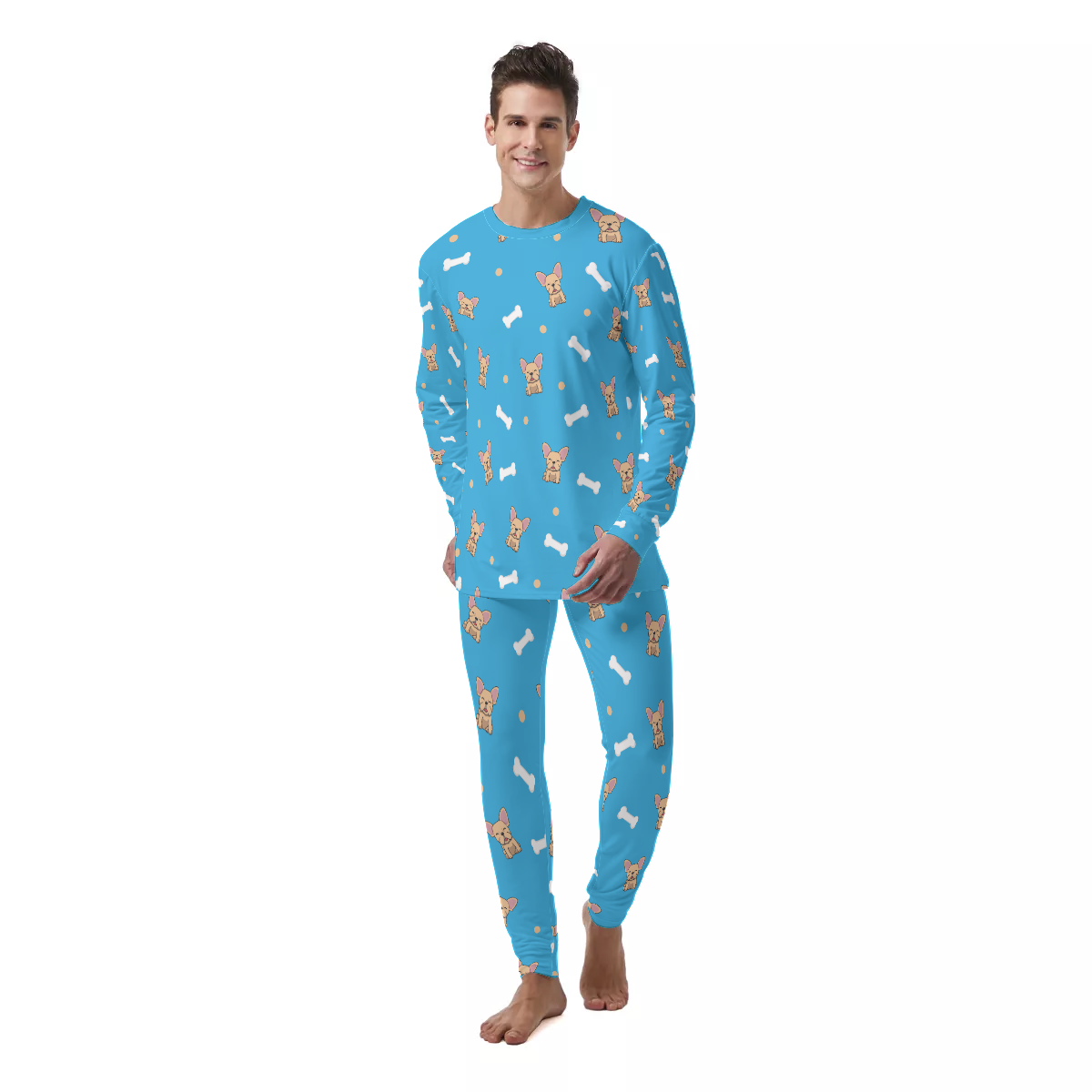 Street-Ready Pet-Lover Bruce - Men's Pajamas for Casual Outings