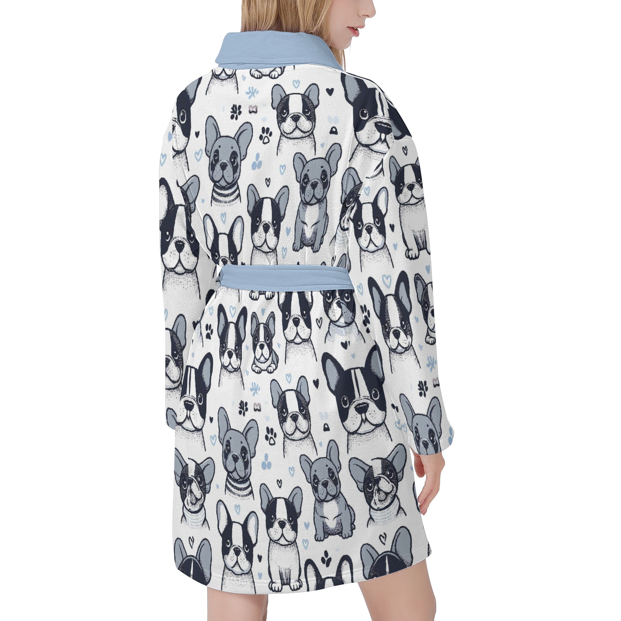 French Bulldog Lover Dixie Women Bathrobe Gift For Dog Lovers