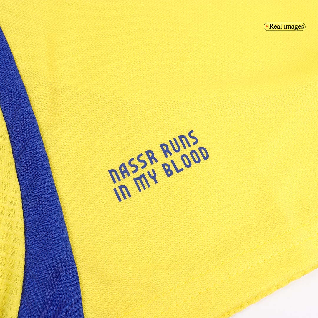 Kid's RONALDO #7 Al Nassr Home Soccer Jersey Kit(Jersey+Shorts+Socks)