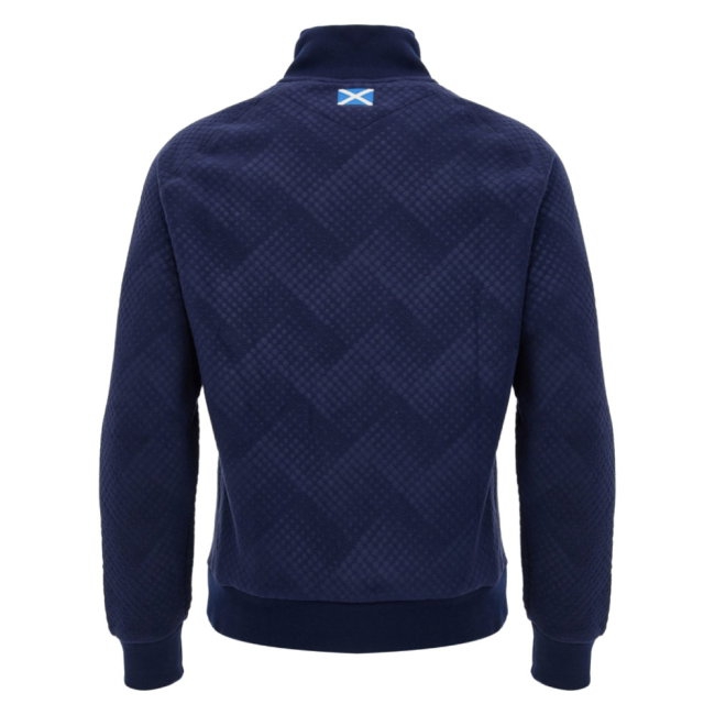 [WSG] 2026 2027 Scotland Rugby Travel Full Zip 3D Fleece Kids Apparel (Navy)