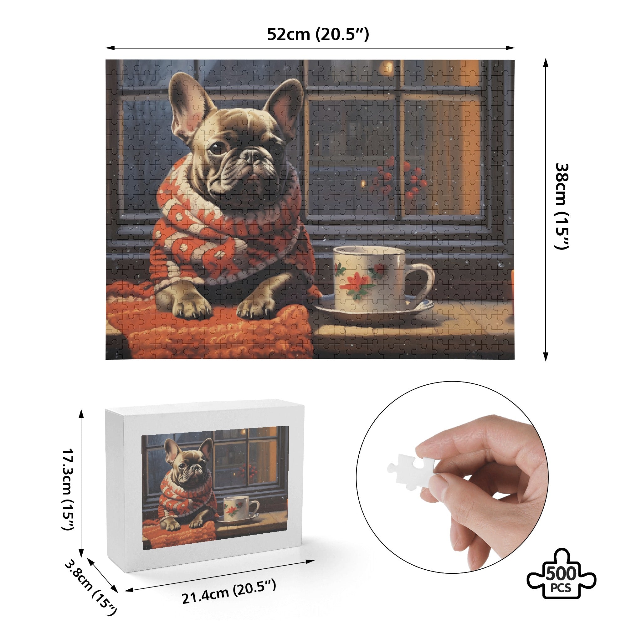 Frenchie-Fan Everyday Stylish Fletcher- Puzzle for Everyday Wear