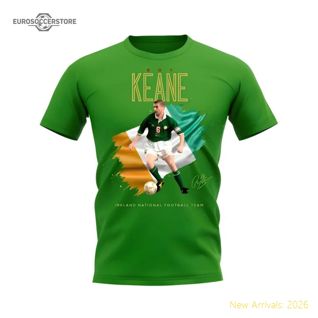 Roy Keane Ireland Image T-Shirt (Green)