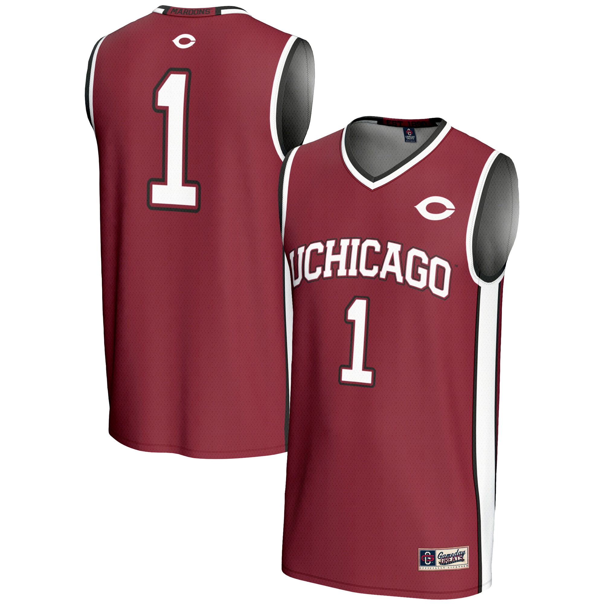 [NJP] Women's UChicago Maroons GameDay Greats Lightweight Basketball Jersey - Maroon