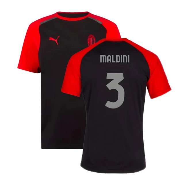 Fan Gear Acm Ac Milan Casuals Tee Black Maldini #3 Match Quality F...