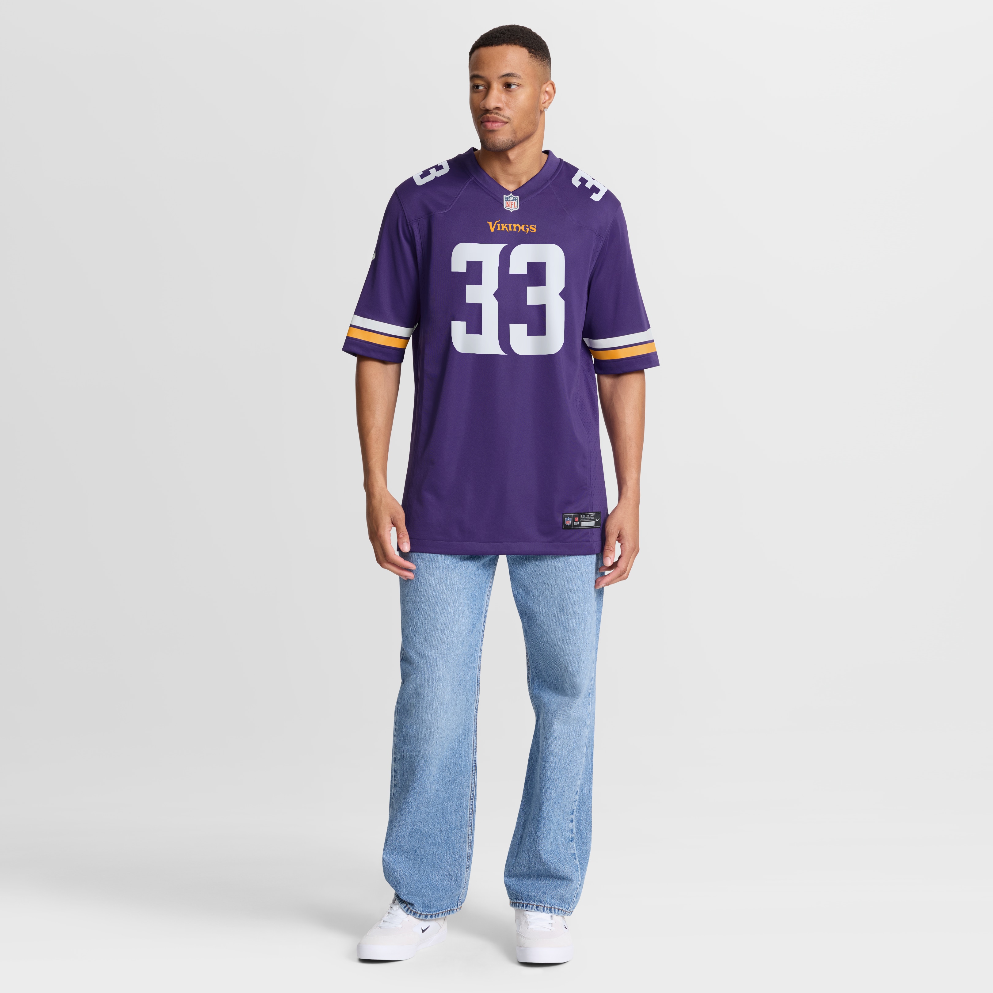 [LK] Aaron Jones Minnesota Vikings Game Player Jersey - Purple