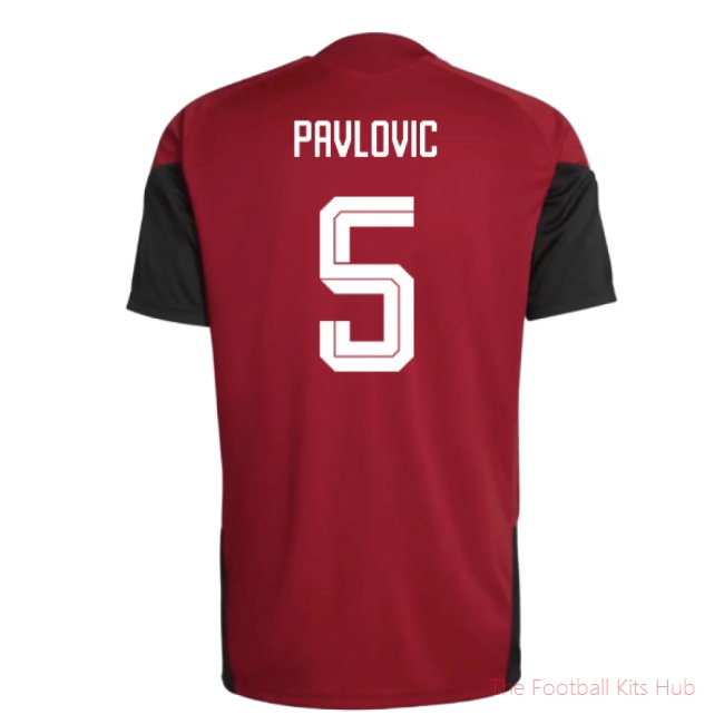 [JED] 2026/27 Germany Training Jersey (Red) (Pavlovic 5)