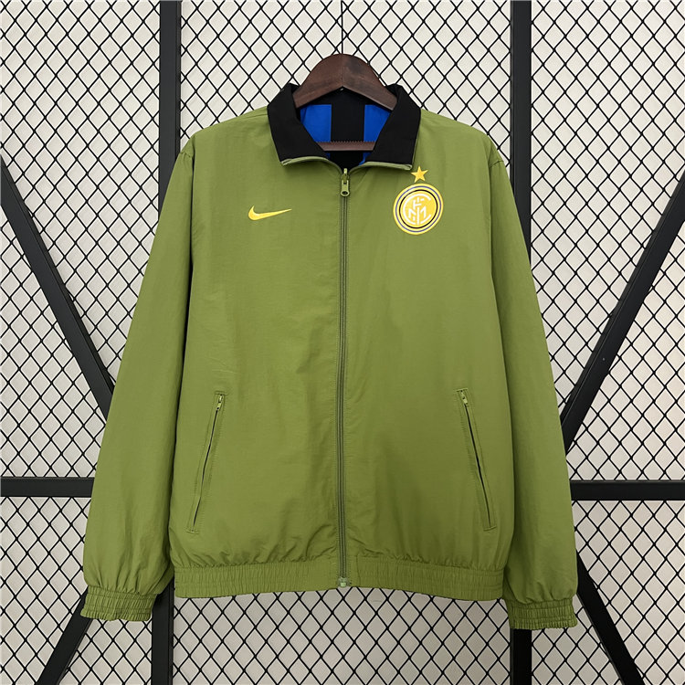 2425 Inter Milan Reversible Trench Jacket GreenBlue - Official