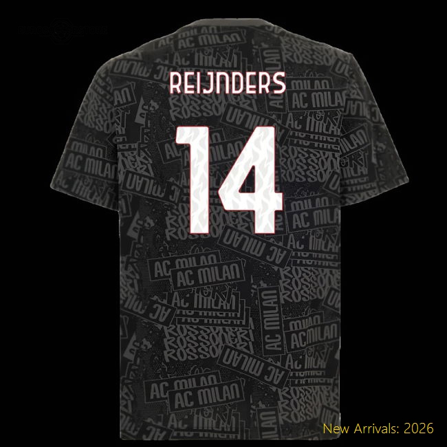 Superior 2025-2026 Ac Milan Ftblculture Tee Aop (black) (reijnders 14)