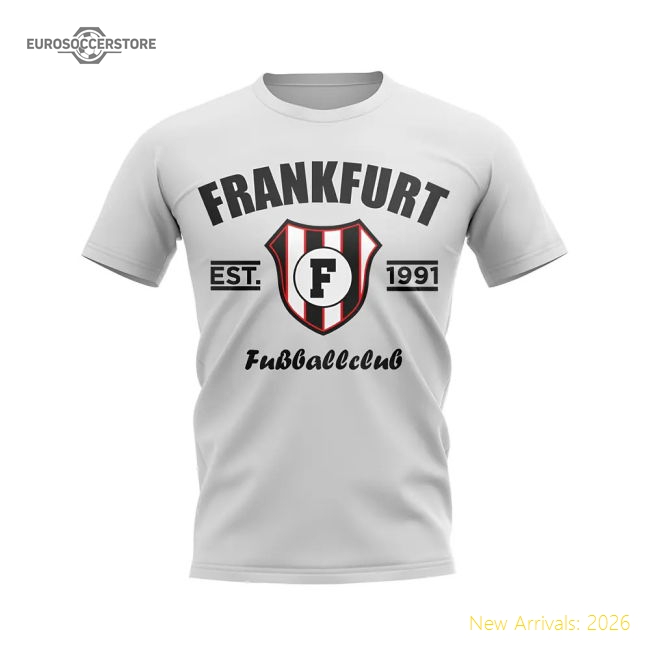 Premium Genuine Frankfurt Established Football T-Shirt (White)
