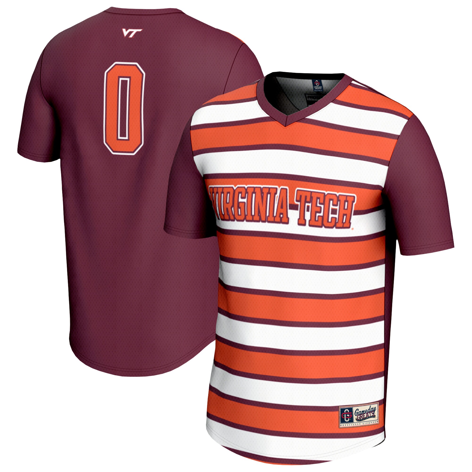 [JED] Virginia Tech Hokies GameDay Greats Youth Lightweight Collegiate Soccer Fashion Jersey - Maroon