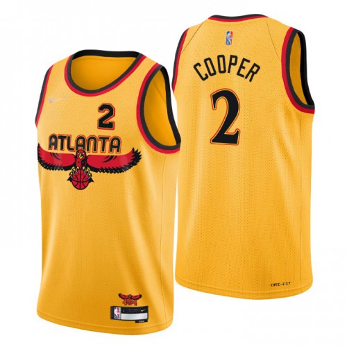 Gold Nike Atlanta Hawks #2 Hawks Jersey - Polyester Premium Quality
