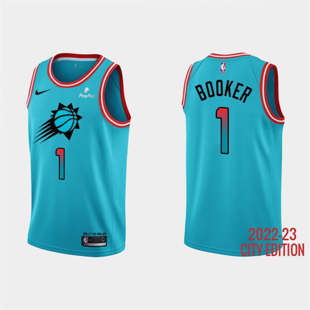 Fan Favorite Top-Grade Men's PHX #1 Devin Blue Basketball Jersey