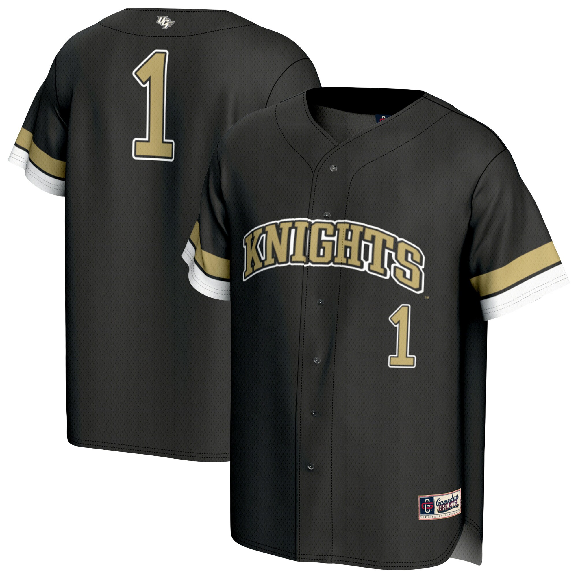 [NJP] UCF Knights GameDay Greats Youth Collegiate Baseball Fashion Jersey - Black