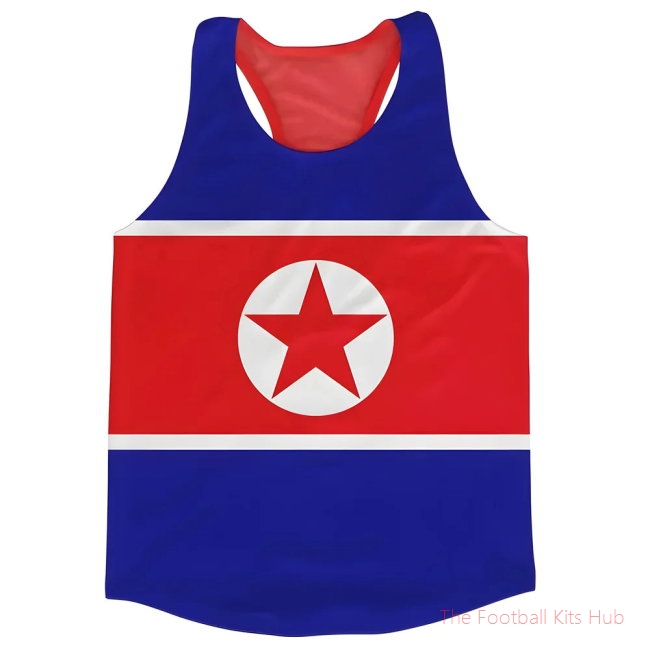 Men North Korea Flag Running Vest