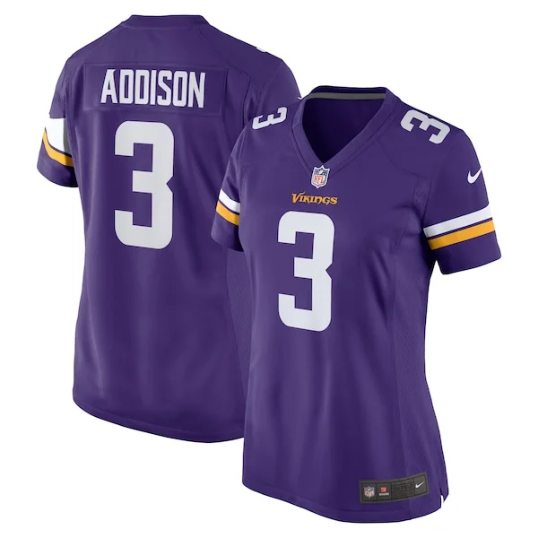 None Jordan Addison Game Jersey - Purple | NFL Player Jersey