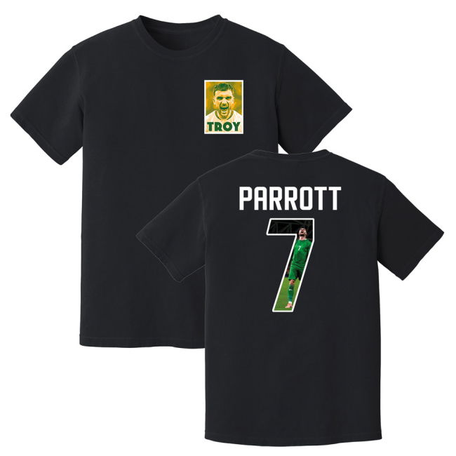 Troy Parrott Number 7 T-Shirt (Black) Worldcup Netherlands