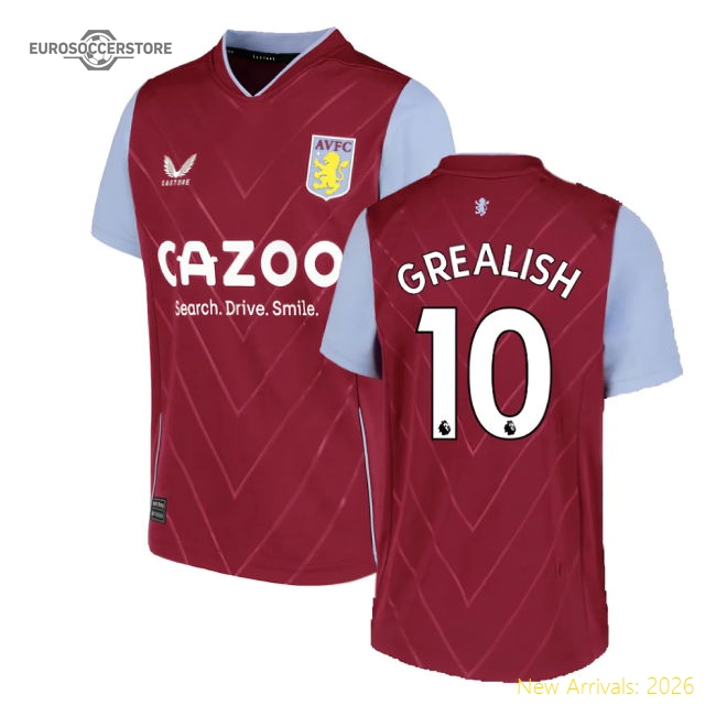 Soft Kids Football Team Grealish Jersey 2022-2023 Moisture-wicking
