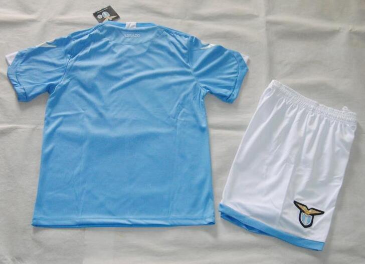 Moisture Wicking Kids Lazio 2015-16 Home Soccer KitShirtShorts