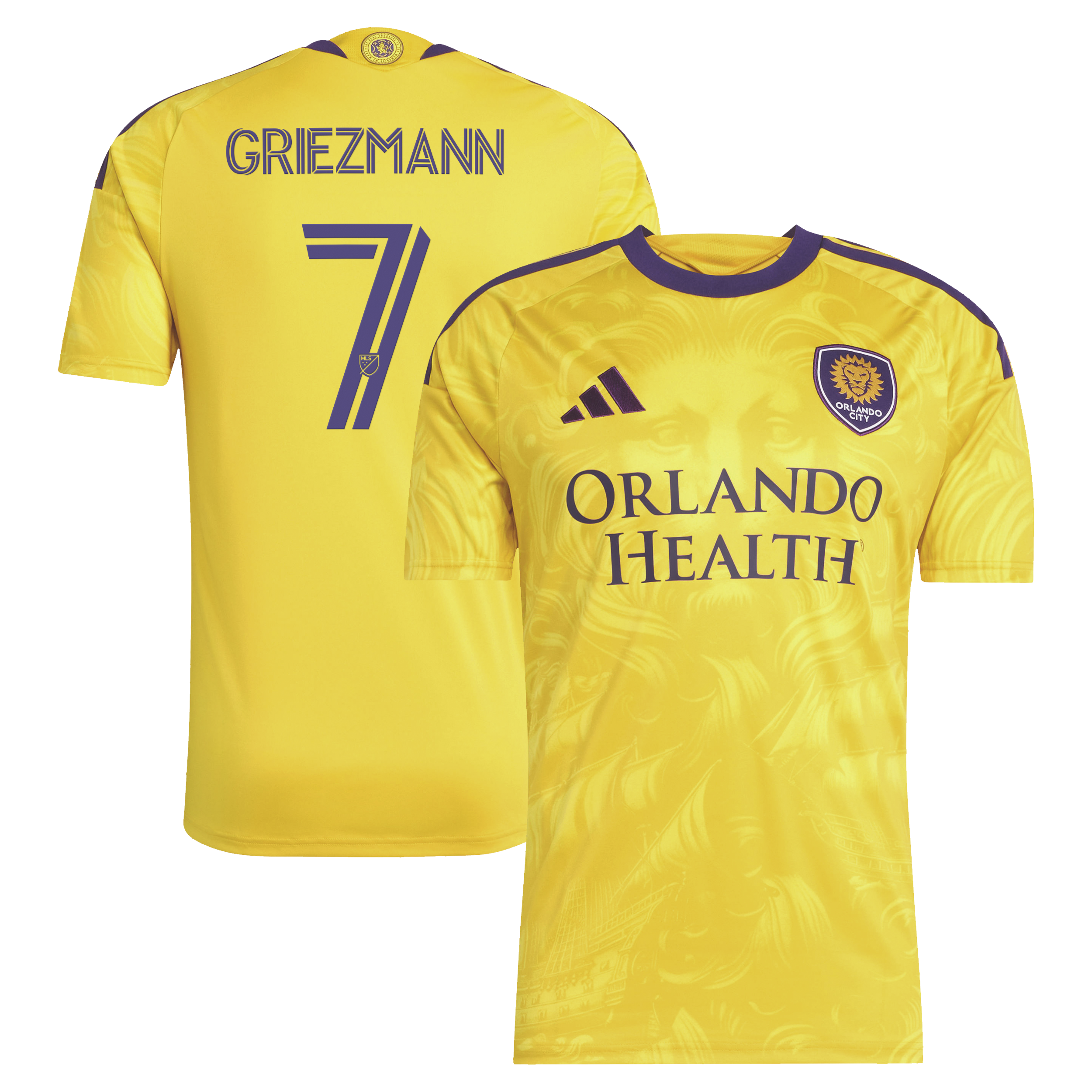 [SJH] Antoine Griezmann Orlando City SC 2026 Sunken Treasure Kit Replica Jersey - Yellow